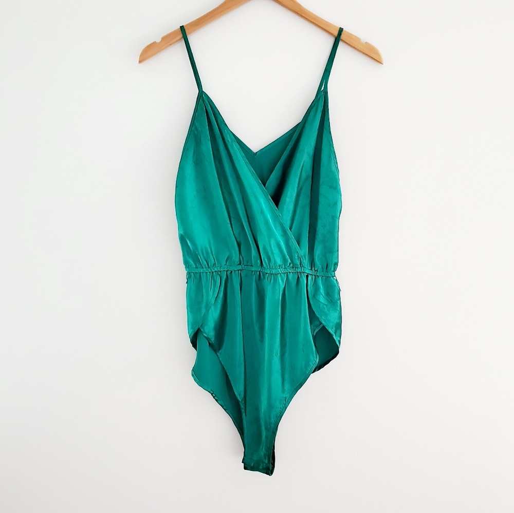 Vintage Victoria's Secret emerald green bodysuit